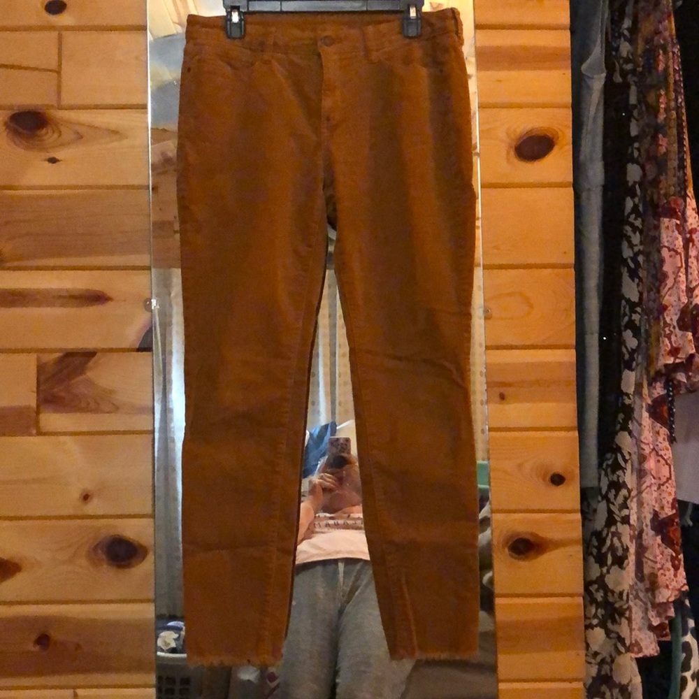 a.n.a Tan Corduroy w/fray bottoms